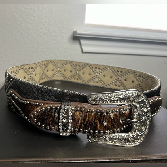 BHW Leather & Bling western belt, size M/L. - Picture 11 of 13